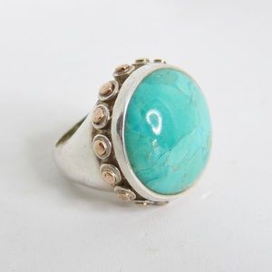 Large Turquoise Ring size 7.5